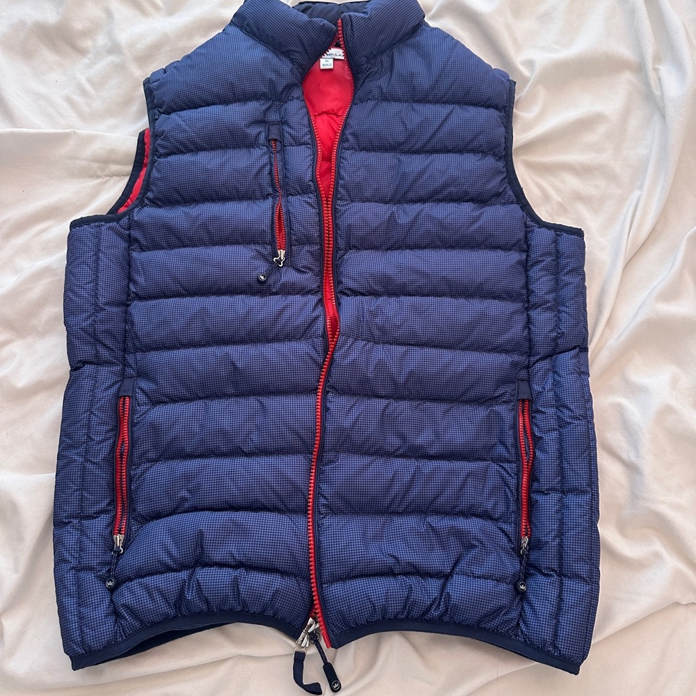 Peter Millar Navy and Red Quilted Vest